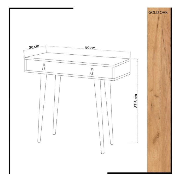 Hanah Home Aparador Dokka en Roble y Blanco